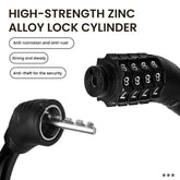 Heavy-Duty 4-Digit Ring Cable Lock for Bikes & Motorcycles